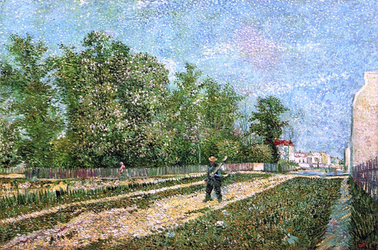  Vincent Van Gogh Man with Spade in a Suburb of Paris - Canvas Print