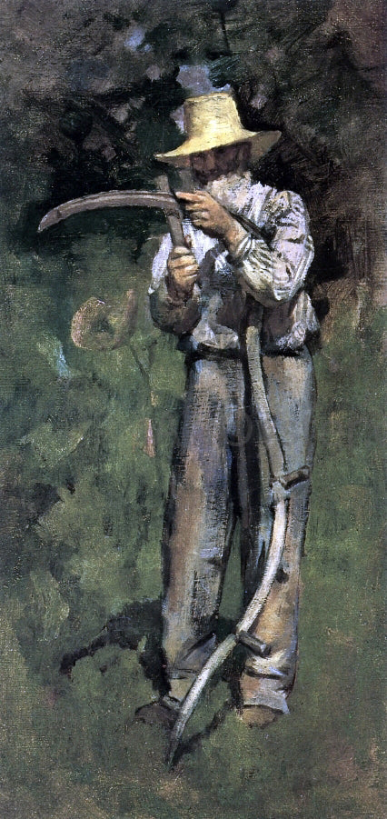  Theodore Robinson Man with Sythe - Canvas Print