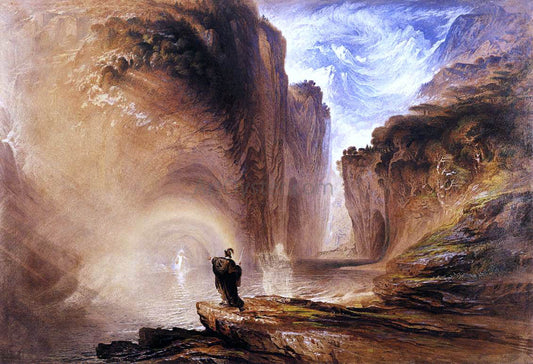  John Martin Manfred and the Alpine Witch - Canvas Print