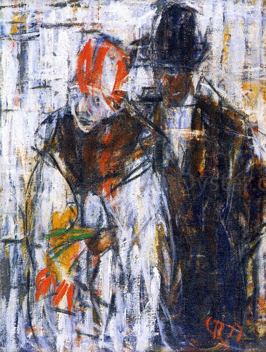 Christian Rohlfs Mann and Girl - Canvas Print