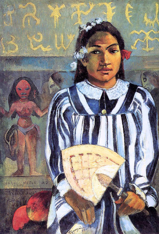  Paul Gauguin Marahi Metua no Tehamana (also known as Tehamana Has Many Ancestors) - Canvas Print