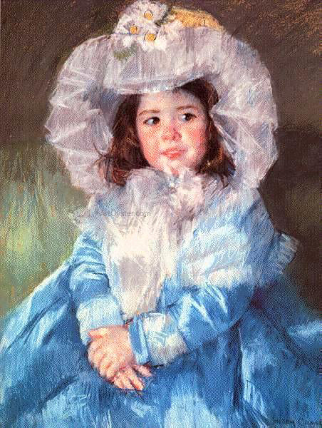  Mary Cassatt Margot in Blue - Canvas Print