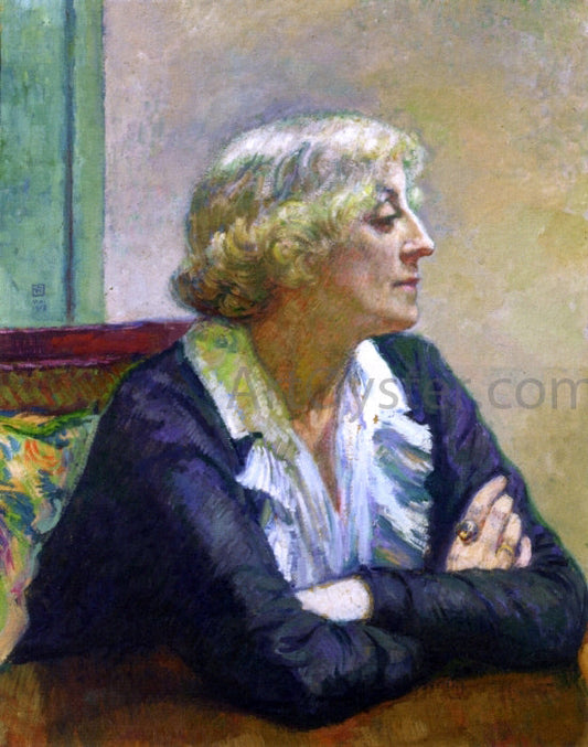  Theo Van Rysselberghe Maria Van Rysselberghe with Crossed Arms - Canvas Print