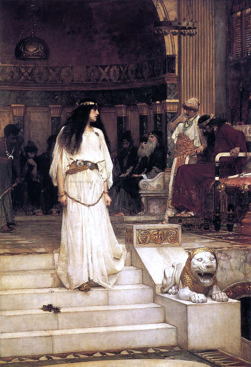  John William Waterhouse Mariamne Leaving the Judgement Seat of Herod - Canvas Print