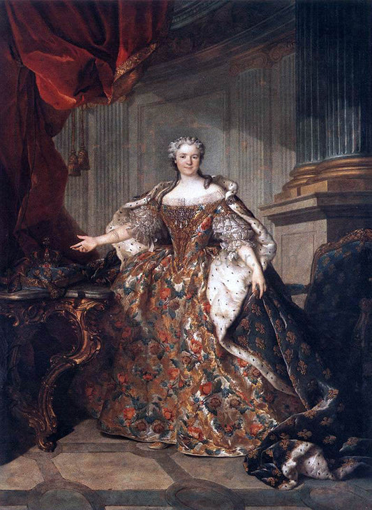  Louis Tocque Marie Leczinska, Queen of France - Canvas Print