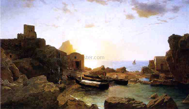  William Stanley Haseltine Marina Piccola, Capri - Canvas Print