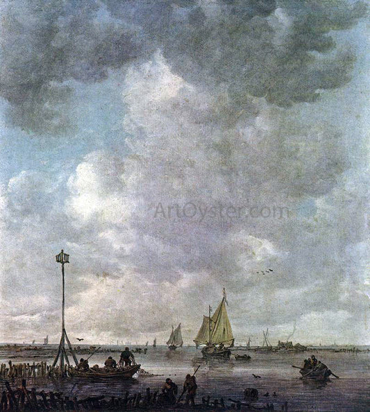  Jan Josephszoon Van Goyen Marine Landscape with Fishermen - Canvas Print