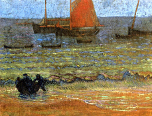  Emile Jourdan Marine View at Twilight - Canvas Print