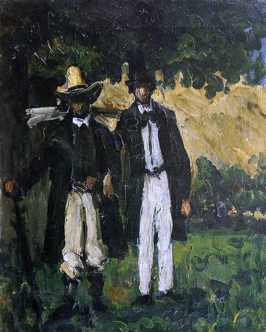 Paul Cezanne Marion and Valabregue Setting out for Motif - Canvas Print