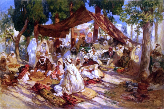  Frederick Arthur Bridgeman Market Scene - Canvas Print