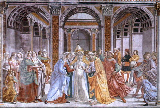  Domenico Ghirlandaio Marriage of Mary - Canvas Print