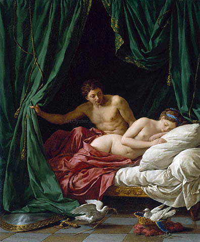  Louis-Jean-Francois Lagrenee Mars and Venus - Canvas Print