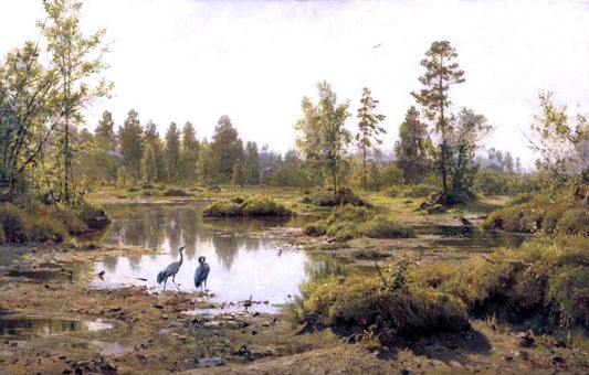  Ivan Ivanovich Shishkin Marsh in Polessie - Canvas Print