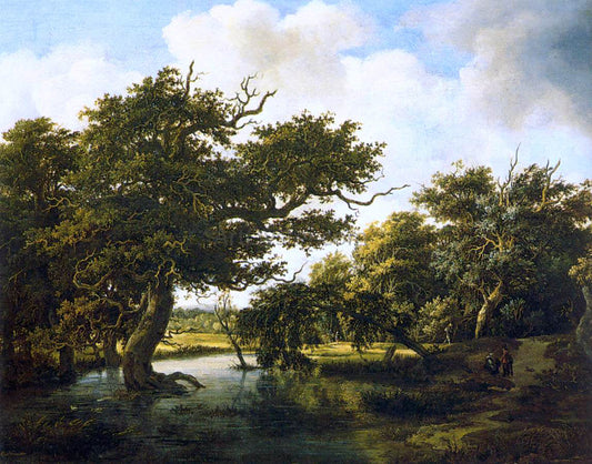  Meyndert Hobbema Marshy Wood - Canvas Print