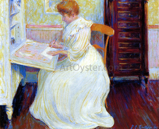  Theodore Earl Butler Martha at Her Desk - Canvas Print