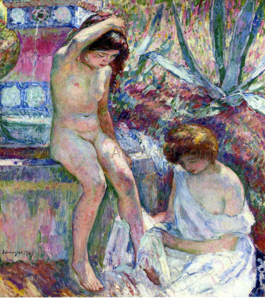  Henri Lebasque Marthe and Madame Lebasque at the Fountain - Canvas Print
