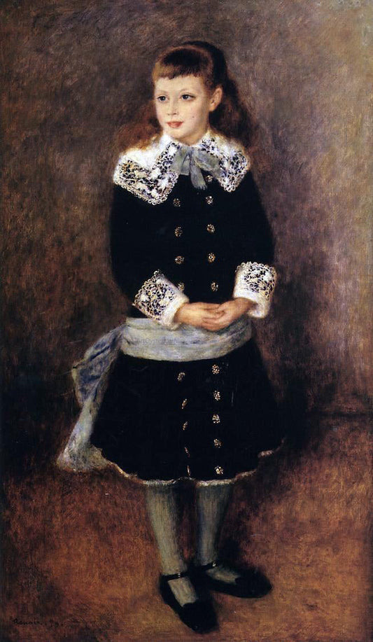  Pierre Auguste Renoir Marthe Berard (also known as Girl Wearing a Blue Sash) - Canvas Print