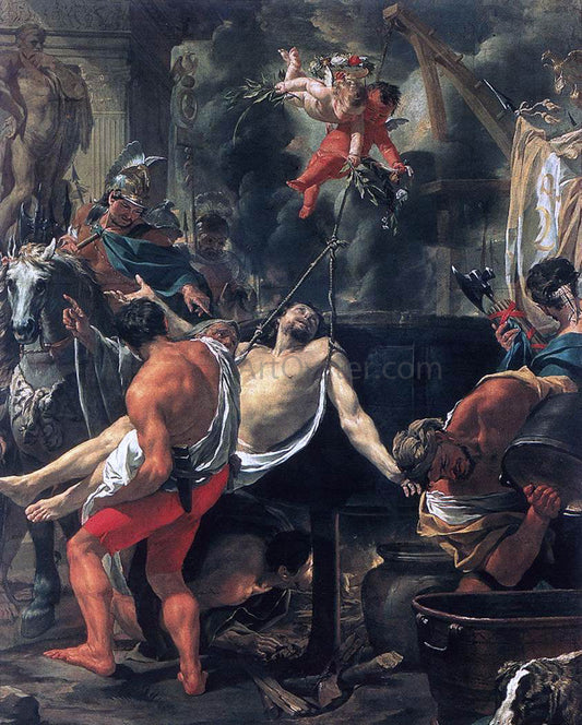  Charles Le Brun Martyrdom of St John the Evangelist at Porta Latina - Canvas Print