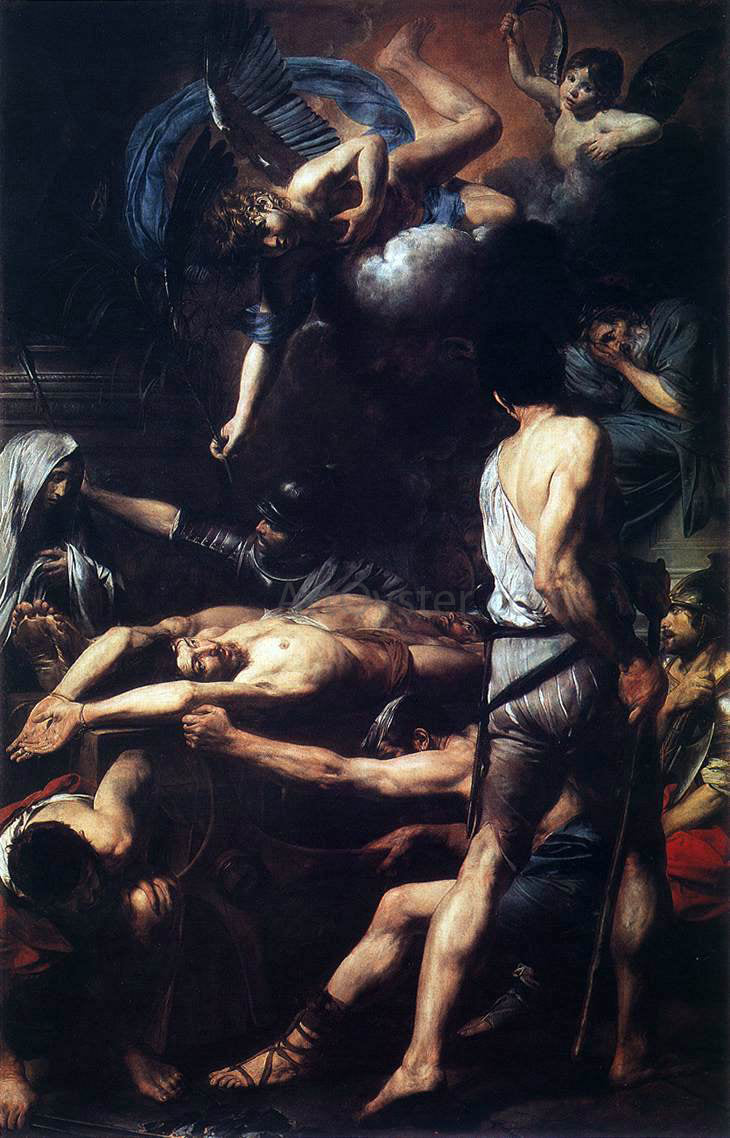  Valentin De boulogne Martyrdom of St Processus and St Martinian - Canvas Print