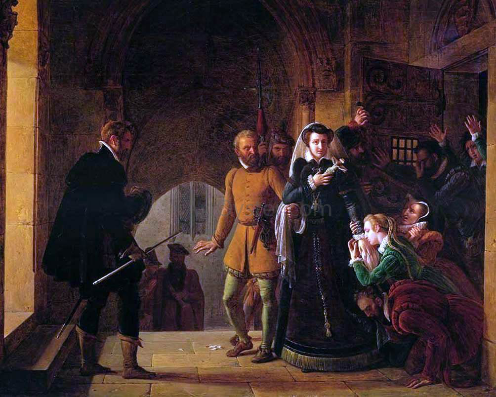  Pierre Revoil Mary, Queen of Scots, Separated from Her Faithfuls - Canvas Print