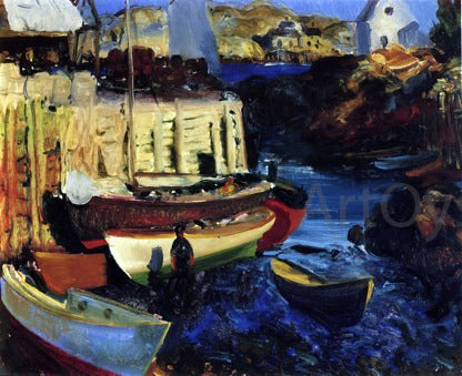  George Wesley Bellows A Matinicus Harbor, Late Afternoon Scene - Canvas Print