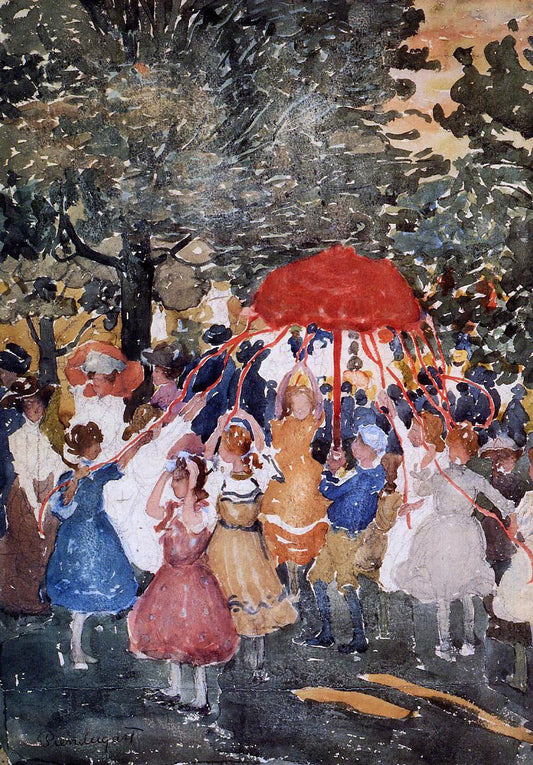  Maurice Prendergast Maypole - Canvas Print