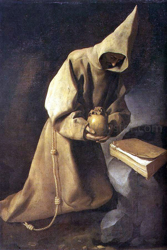  Francisco De Zurbaran Meditation of St Francis - Canvas Print