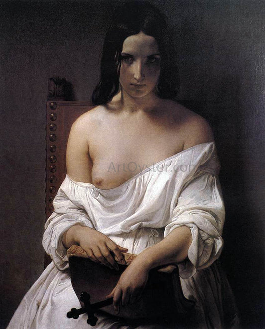  Francesco Hayez Meditation on the History of Italy - Canvas Print
