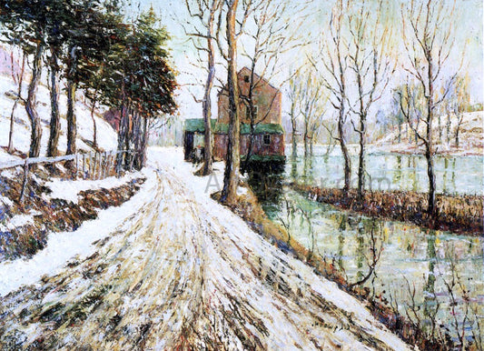  Ernest Lawson Melting Snow - Canvas Print