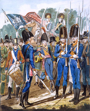  John Lewis Krimmel Members of the City Troop and Other Philadelphia Soldiery - Canvas Print