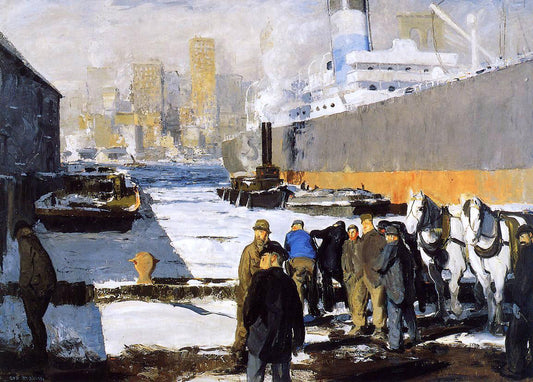  George Wesley Bellows Men of the Docks - Canvas Print