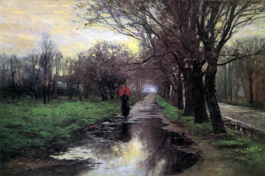  Theodore Clement Steele Meridian Street, Thawing Weather - Canvas Print