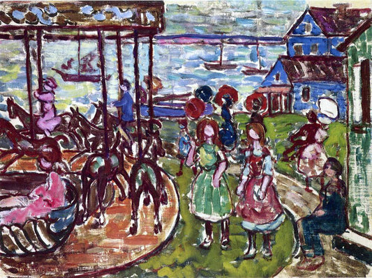  Maurice Prendergast Merry-Go-Round - Canvas Print