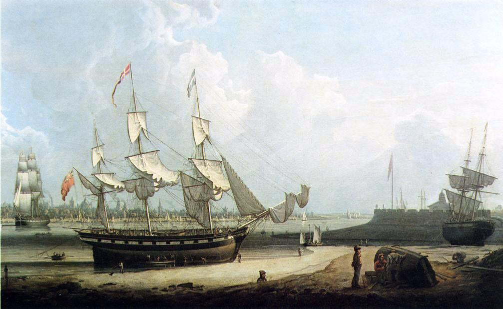  Robert Salmon Mersey River, Liverpool, England - Canvas Print
