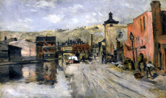  John Twachtman Miami Canal, Cincinnati - Canvas Print