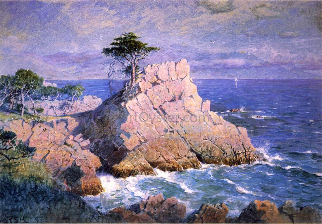  William Stanley Haseltine Midway Point, California (also known as Cypress Point, near Monterey) - Canvas Print