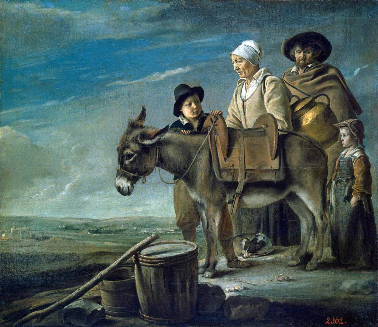  Le nain Brothers Milkmaid's Family - Canvas Print