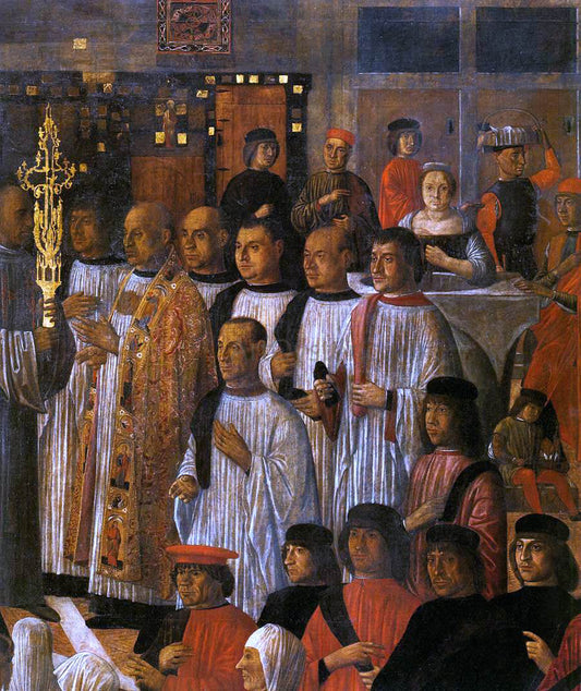  Giovanni Mansueti Miracle of the Relic of the Holy Cross in Campo San Lio (detail) - Canvas Print