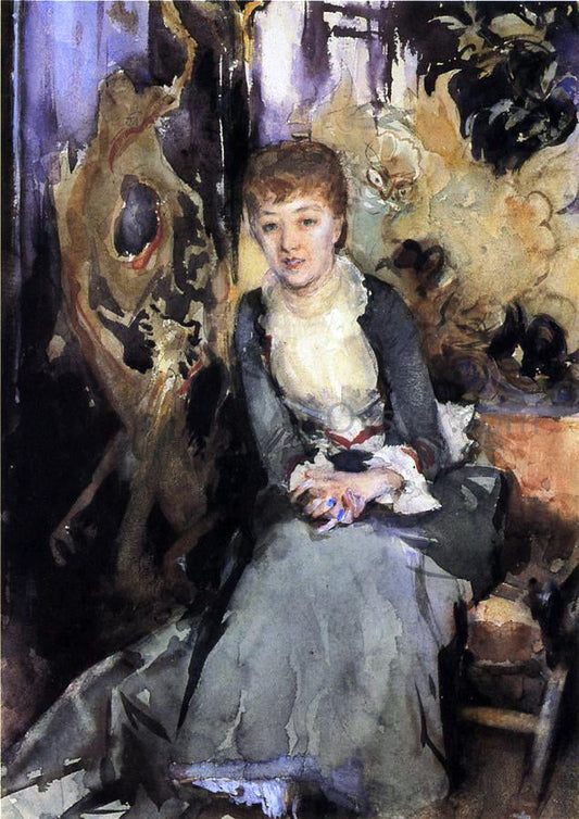  John Singer Sargent Miss Reubell Seated in Front of a Screen - Canvas Print
