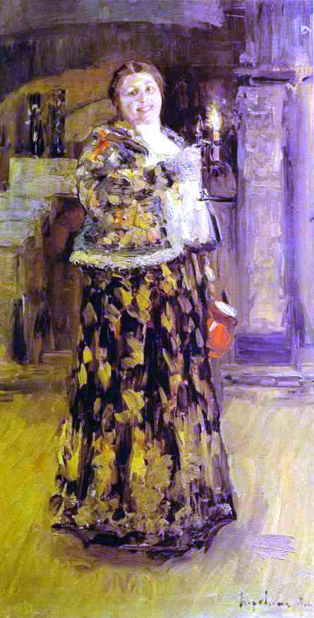  Constantin Alexeevich Korovin Mistress of the House - Canvas Print