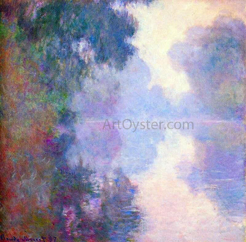  Claude Oscar Monet Misty morning on the Seine - Canvas Print