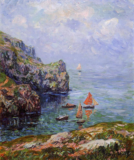  Henri Moret Misty Weather, Brizellec Finistere - Canvas Print