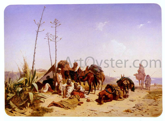  Theodore Horschelt Mittagruhe In Algier - Canvas Print