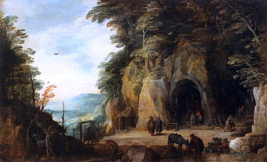 Joos De Momper Monk's Hermitage in a Cave - Canvas Print
