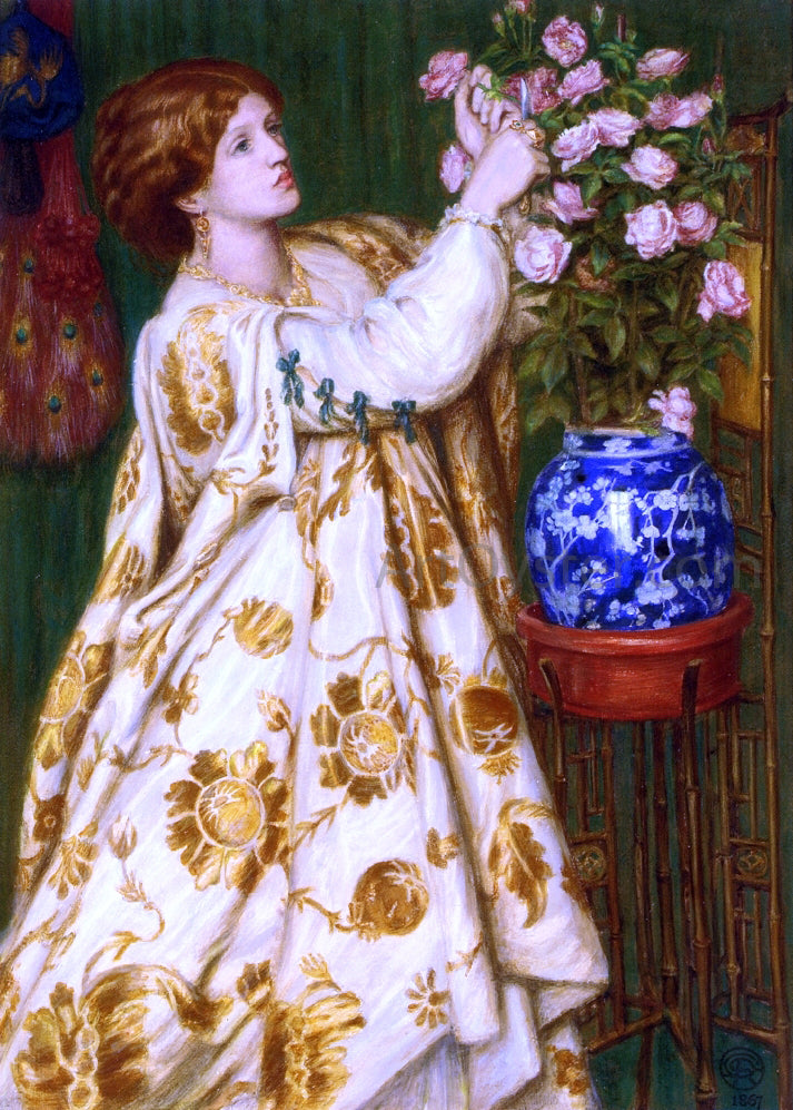  Dante Gabriel Rossetti Monna Rosa - Canvas Print