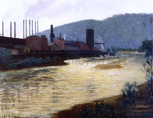  Aaron Harry Gorson Monongahela River, Pittsburgh, Jones and Laughlin Steel Plant - Canvas Print