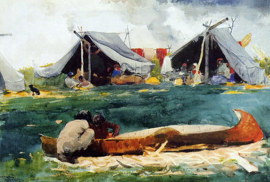  Winslow Homer Montagnais Indians - Canvas Print