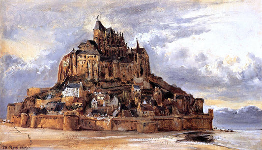  Theodore Rousseau Mont-Saint-Michel - Canvas Print