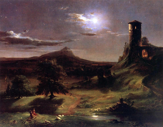  George Inness Moonlight in Virginia - Canvas Print