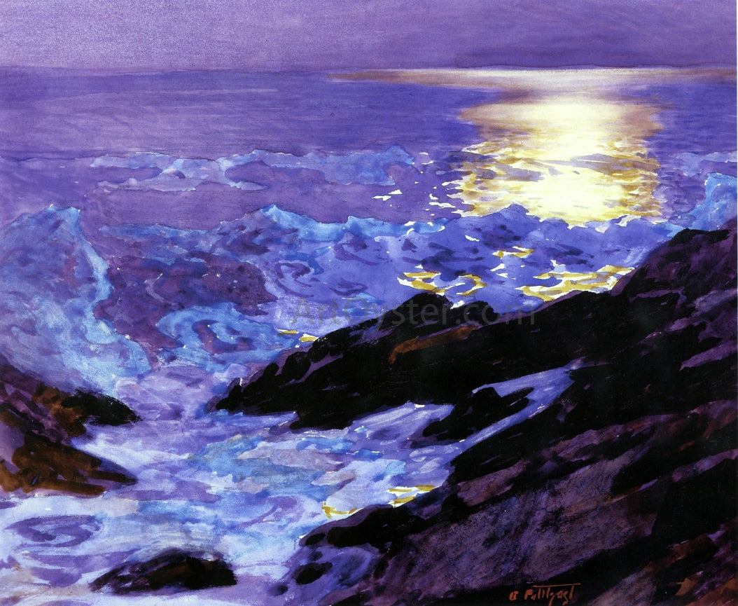  Edward Potthast Moonlight on the Coast - Canvas Print